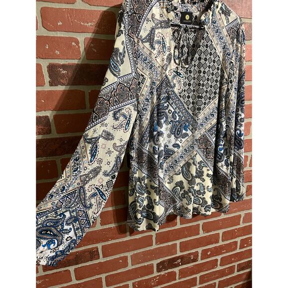 JM Collection | Mixed Print Long Sleeve Top - Picture 3 of 8
